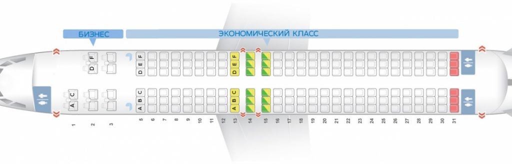 Схема салона боинга 737