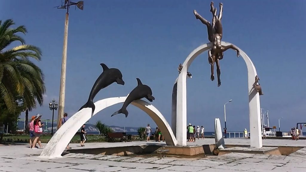 Абхазия Пицунда Ныряльщики