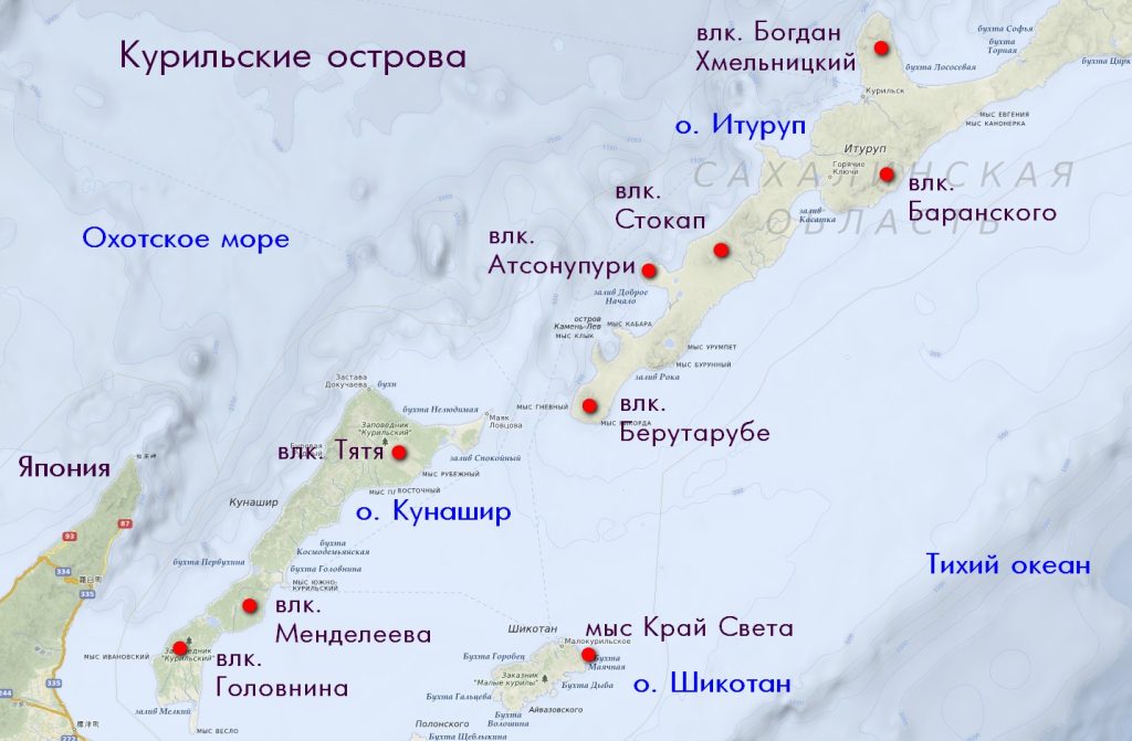 Курильские острова карта тур купить