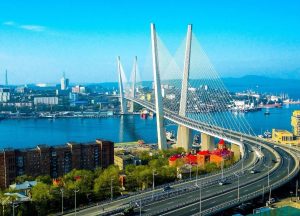 Владивосток Золотой мост бухта Золотой рог