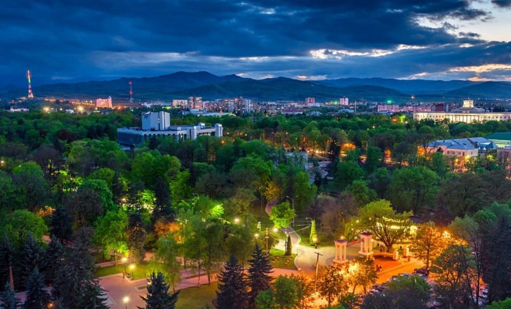 Нальчик фото ночной вид сверху