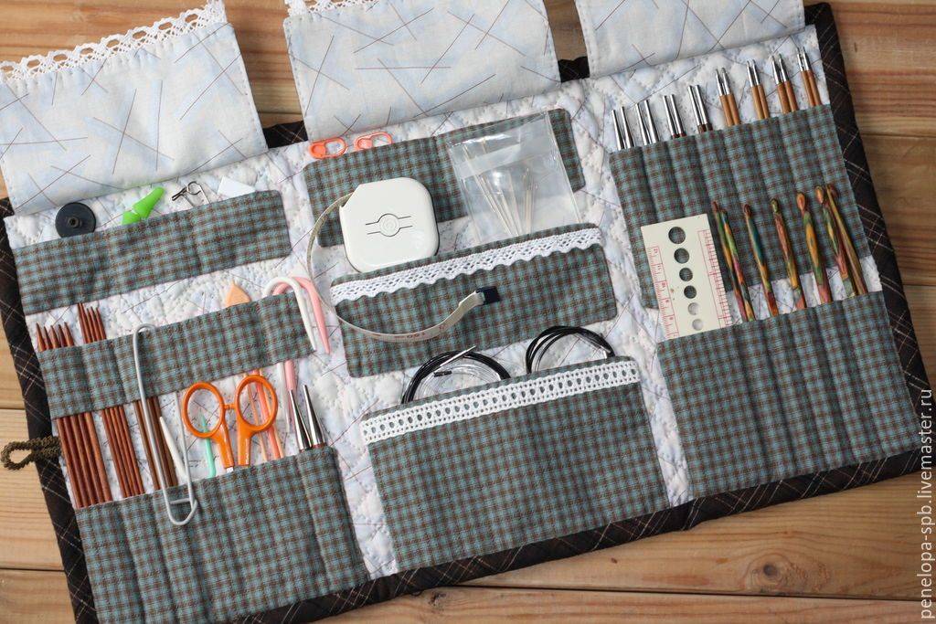 Органайзер для рукоделия вязания мягкий
